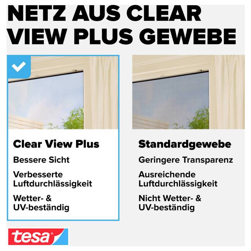 Tesa Tür-Fliegengitter Insektenschutz Falt Alu Rahmen weiß 1 Stück für Innen - 4063565022180