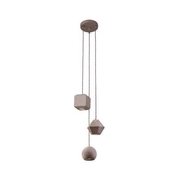 Nowodvorski Lighting Hängeleuchte Hängelampe Geometric III aus Beton dreiflam437 - 5903139969598