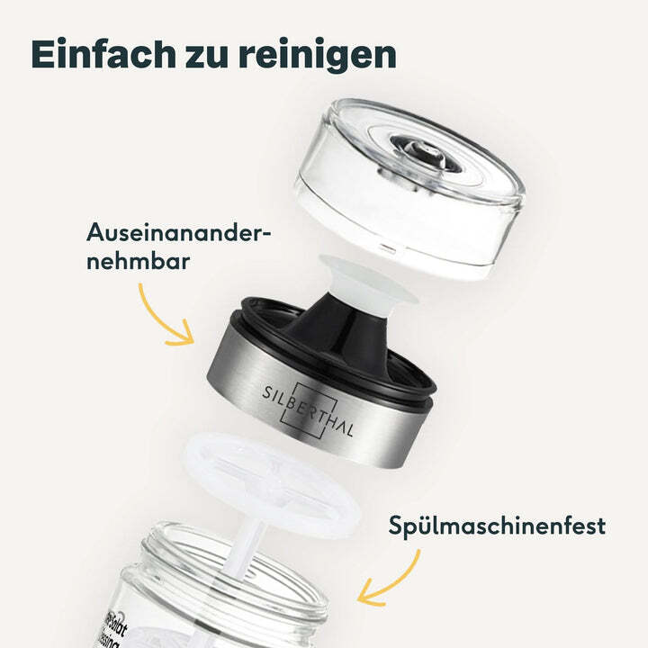 Silberthal Dressingshaker Dressingmixer Shaker Glas Deckel Messskala 2 STÜCK - 4260470467475