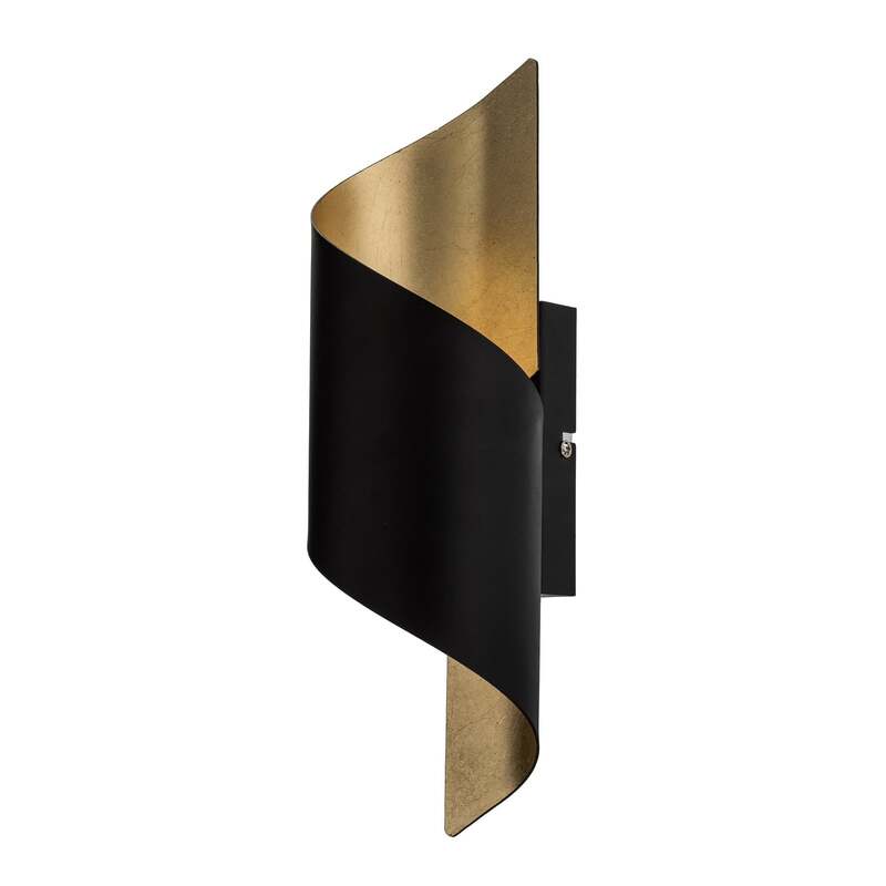 Lindby Wandleuchte Desirio LED Wandlampe dimmbar schwarz gold 35cm E14 Metall - 4251911712810