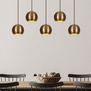 B-Ware Hängeleuchte Sivani MR-1000 gold antik Eisen 5-flammig Deckenlampe Lampe Leuc498