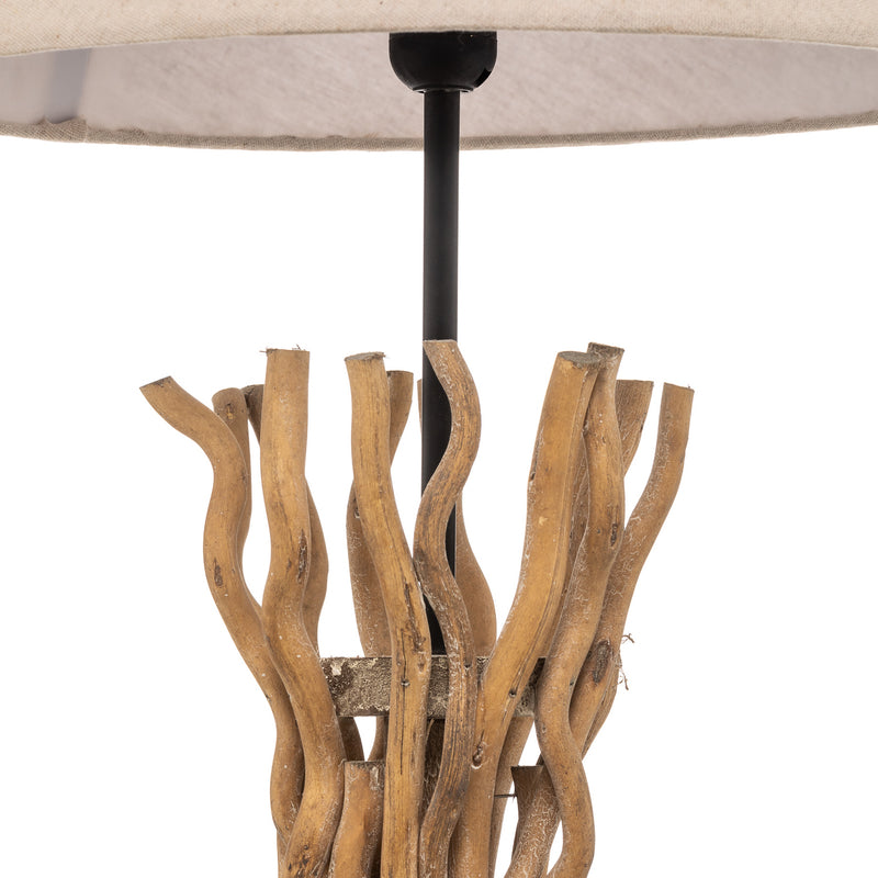 Euluna Stehleuchte Agar Stehlampe Lampe Leuchte E27 Stoff Holz SIEHE TEXT/FOTO - 8030626533189