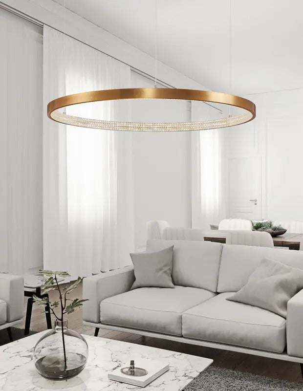 Nova Luce Pendelleuchte Hängeleuchte PRESTON LED Lampe Gold Warmweiß dimmbar - 5212017424099
