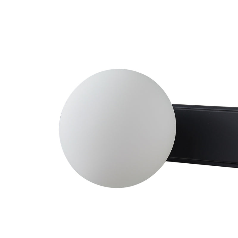 Lucande Wandlampe Badleuchte LED Glas schwarz IP44 Aluminium Myrra 60 cm - 4251911776485