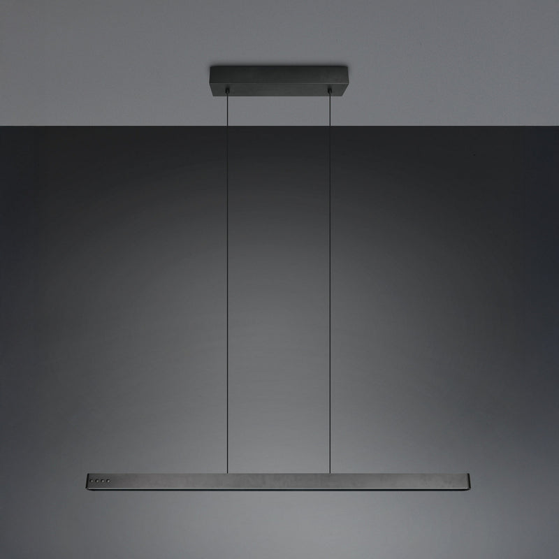 TRIO LIGHTING Hängeleuchte Donegal LED Pendelleuchte dimmbar schwarz 150cm CCT - 4017807659412