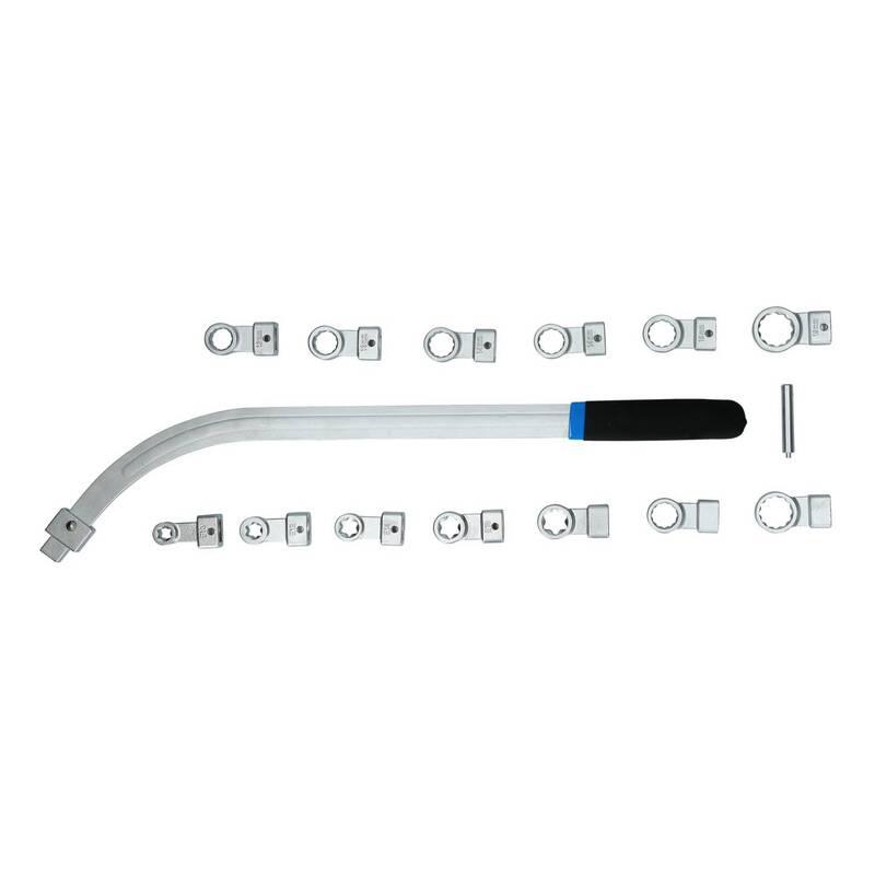 Brilliant Tools Keilriemen-Schlüssel-Satz 15-tlg Spannrollen Werkzeug 46cm 1510g - 4042146779507