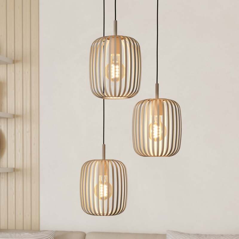 Eglo Hängeleuchte Pendelleuchte Romazzina LED Lampe dimmbar sandfarben Ø46cm - 9008606258574