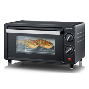 B-Ware Severin Minibackofen 9 l Elektroofen mit Timerfunktion und Grill 800 W 220 °C