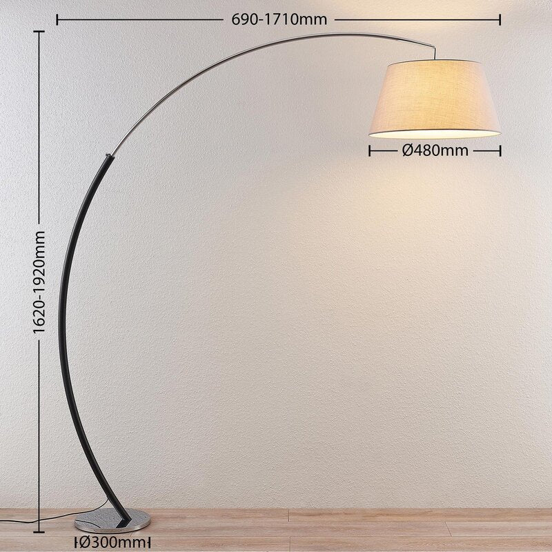 Lucande Evelyna Bogen-Stehleuchte Bogenlampe Stehlampe E27 LED SIEHE TEXT/FOTO - 4251096561845