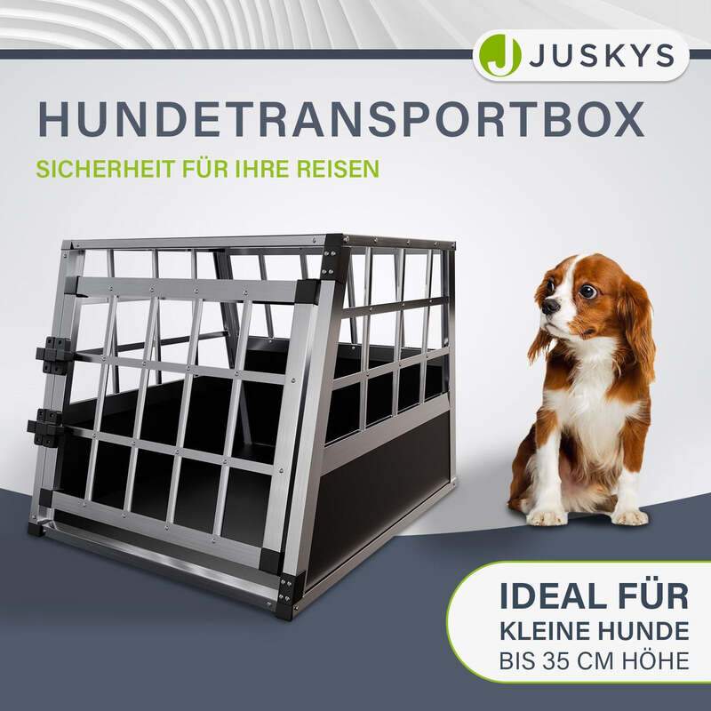 Hundebox Auto Hundetransportbox Alu für kleine Hunde Kofferraum Rücksitz Größe M - 4260304765593