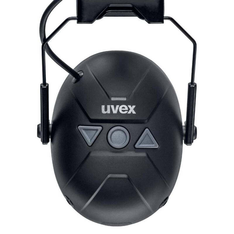 Uvex Kapselgehörschutz aXess one 2640001 Bluetooth 31dB wasserdicht schwarz-grau - 4031101928913
