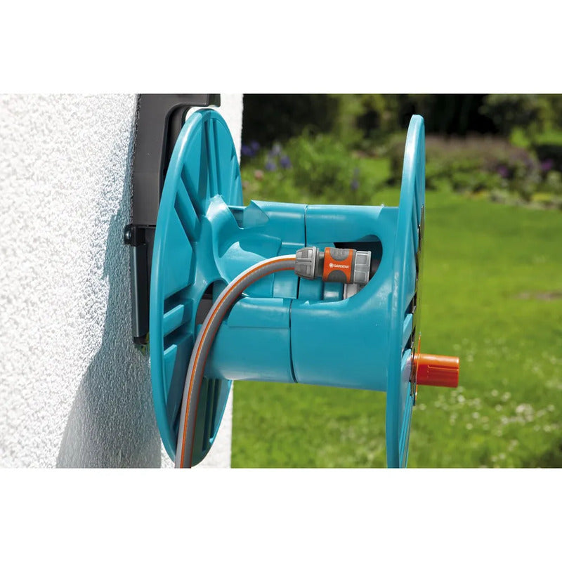 GARDENA Wand-Schlauchtrommel 60 Schlauchaufbewahrung mit Tragegriff Metall grau - 4078500265003