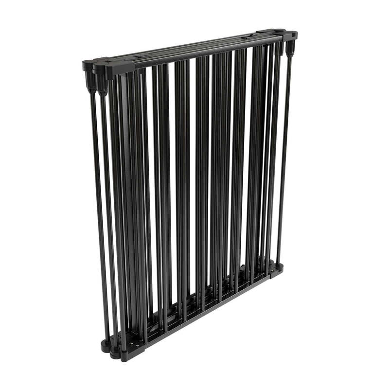 Kamin- / Ofenschutzgitter 300 cm Sicherheitsgitter mit Tür schwarz Metall - 4260304766903