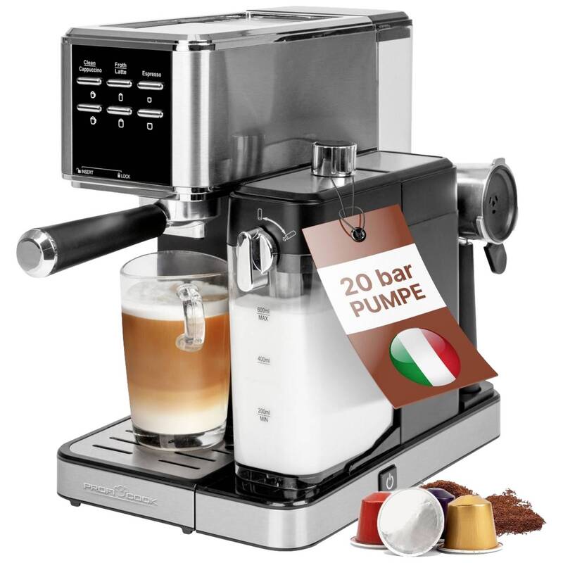 Profi Cook PC-ES-KA 1266 Espressomaschine mit automatischem Milchaufschäumer - 4006160012668