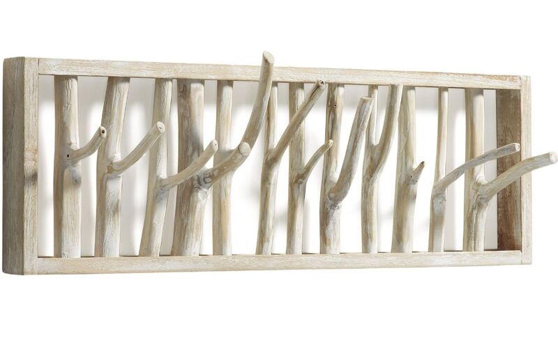 Kave Home Muntfre Wandgarderobe Wandhakenleiste Garderobe Wandhaken Holz 60cm - 8433840303000