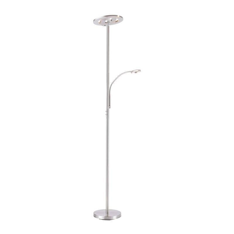 LOLA Smart Deckenfluter Stehlampe LED Leselampe silber opal WLAN Fernbedienung - 4043689978969
