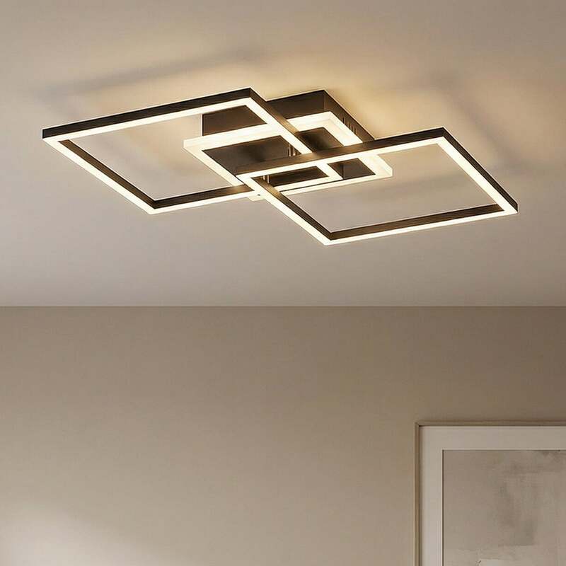 Lindby Deckenlampe Fjardo LED Lampe dimmbar CCT Fernbedienung schwarz - 4251911705652