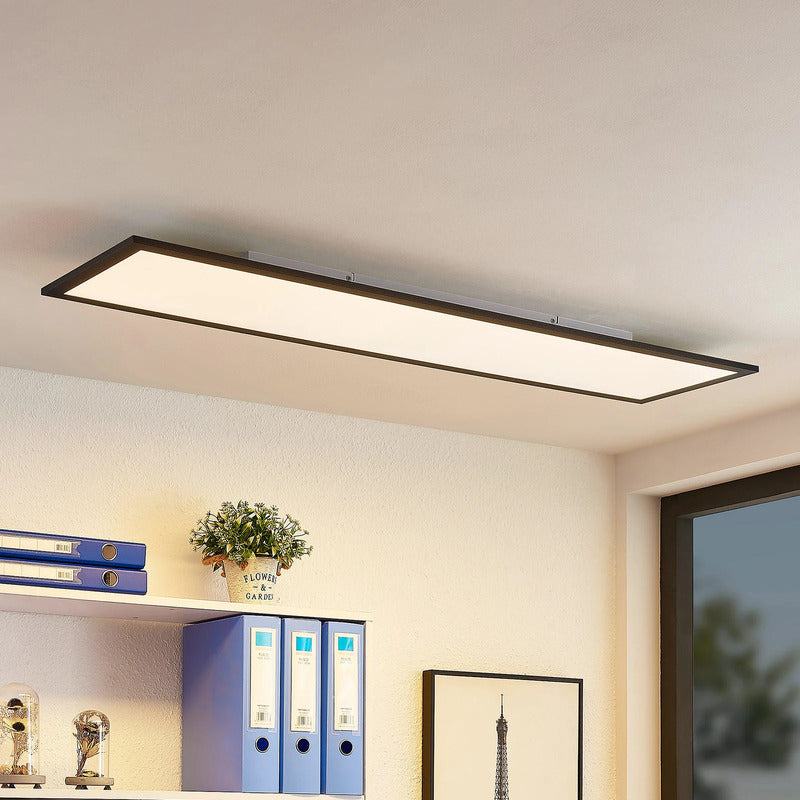Lindby Deckenleuchte Nelios LED Lampe Leuchte schwarz 120x30cm 4000K IP20 - 4251911738667