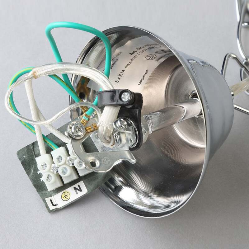 Lindby Kronleuchter Hängeleuchte Casparia LED Lampe Kristall chromfarben 62cm - 4251096509366
