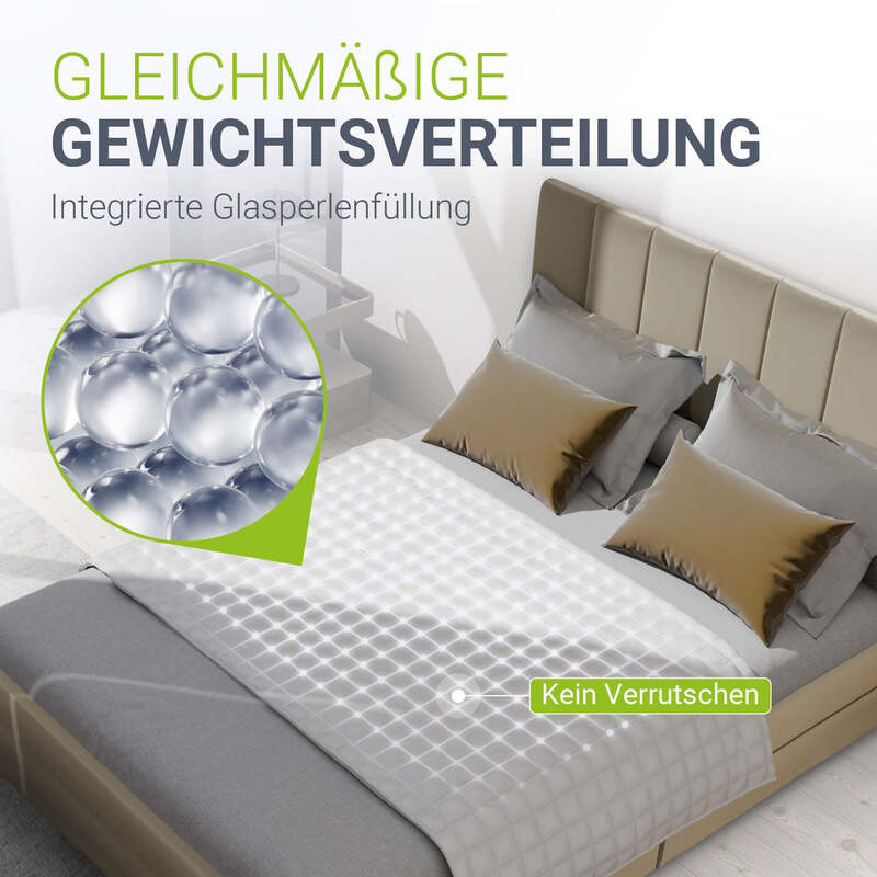 Gewichtsdecke Therapiedecke 135x200cm Beruhigung Entspannung Stressabbau 7 kg - 4262437185187