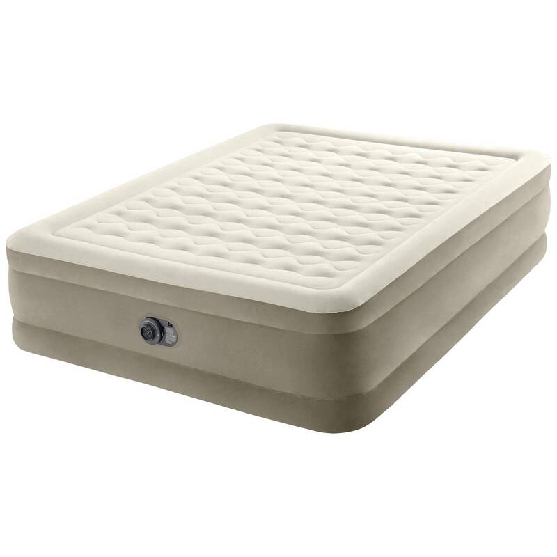 Intex Luftbett DuraBeam UltraPlush 203x152cm braun Elektropumpe 272kg Komfort - 6941057422985