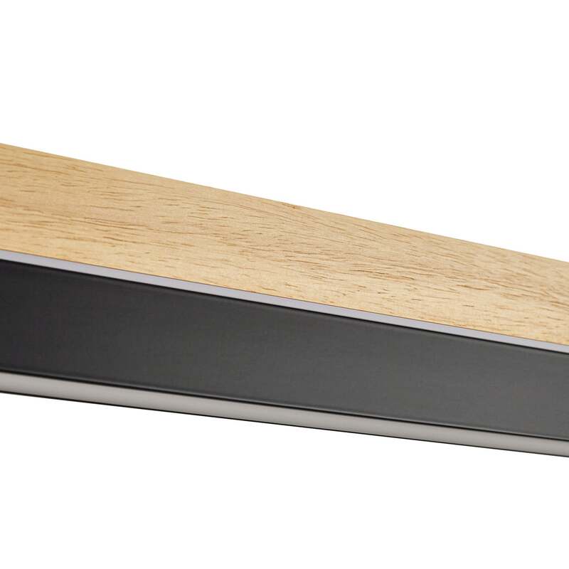 Lucande Pendelleuchte Hängelampe LED Holz schwarz matt Eisen CCT Länge 113 cm - 4255830902314