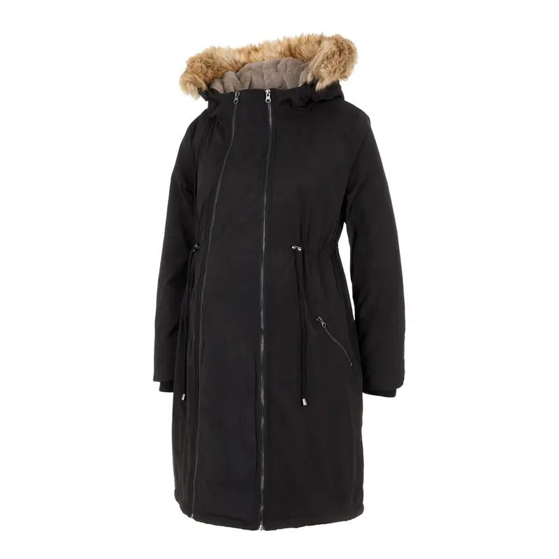 Mamalicious Mantel Damen Tragemantel Umstandsmantel Tragefunktion Schwarz Gr S - 5715318371906