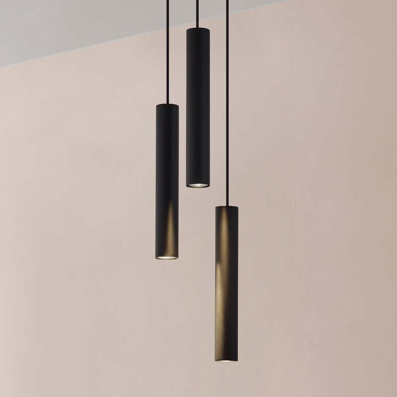 Lindby Hängeleuchte Joffrey LED Pendelleuchte Lampe dimmbar schwarz 3-flg 40cm - 4251911728637