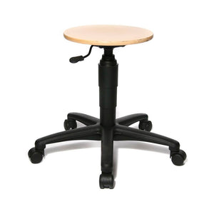 B-Ware TOPSTAR Drehhocker TEC 60 Holz Sitzhocker Werkstatt Hocker Buche schwarz