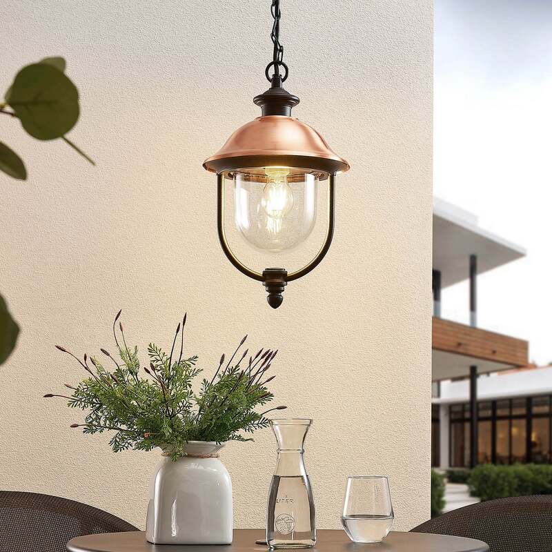 Lindby Außenhängeleuchte Clint LED Hängelampe Gartenleuchte dimmbar schwarz - 4251096573565