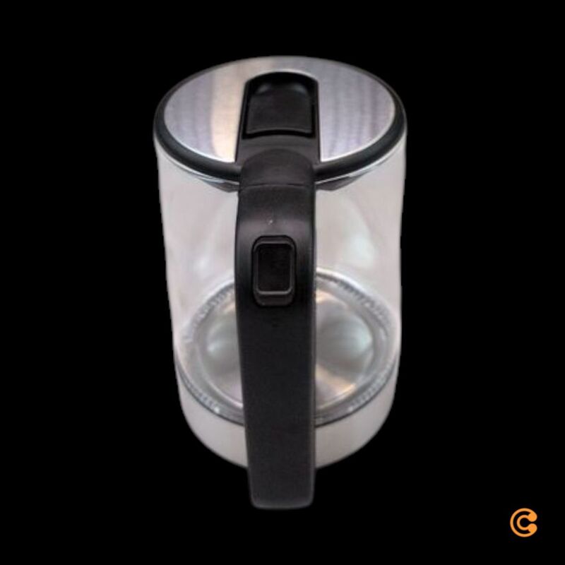 GourmetMaxx Wasserkocher Teekocher 1,7l 2200W Edelstahl schwarz kabellos Glas - 4067522016618