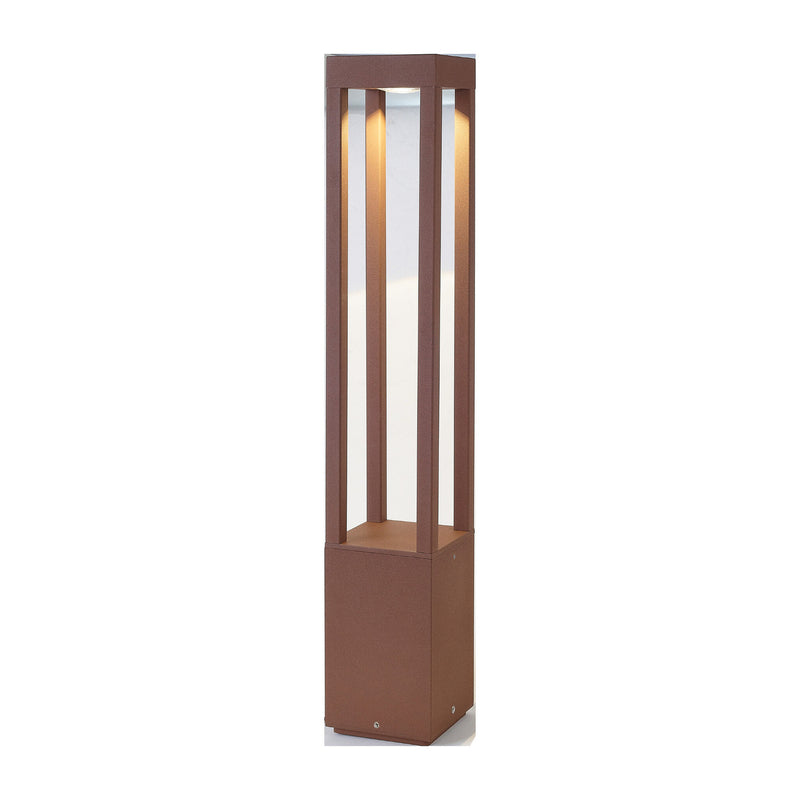 Agra Wegeleuchte Wegelampe LED Aluminium Glas rostbraun Außenleuchte Beleuchtung - 8421776023987