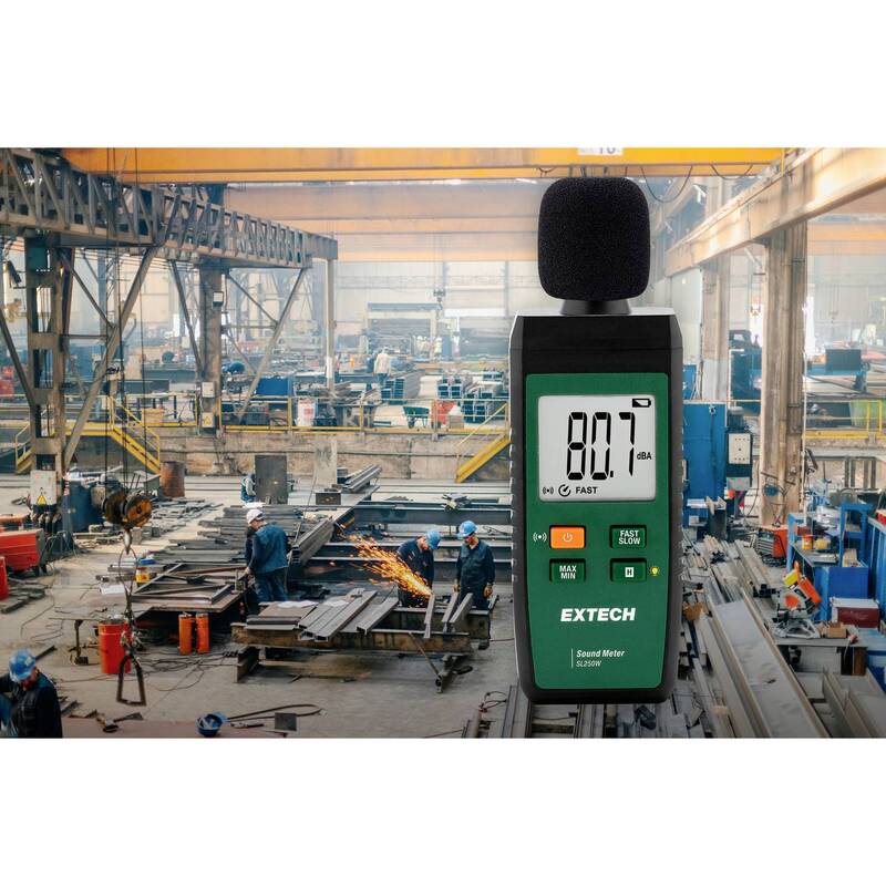 Extech Schallpegel-Messgerät SL250W Bluetooth 30-130 dB 31.5-8000 Hz präzise - 0793950472590