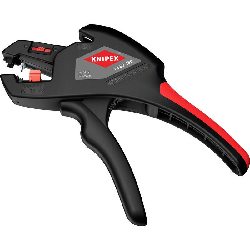 Knipex Abmantelungszange Kabelzange 0,2 bis 6 mm² 10 bis 24 AWG 180mm - 4003773054573