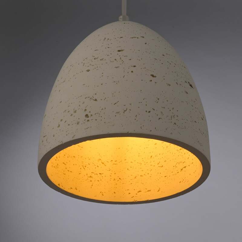 Schöner Wohnen Hängeleuchte Pendelleuchte Traventa beige Beton E27 LED Ø 21 cm - 4043689019419