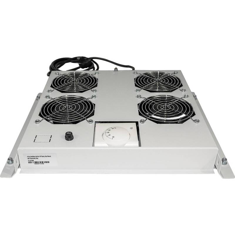 Intellinet Netzwerkschrank-Lüfter 19 Zoll 4 Lüfter 1 HE grau 240V 49dB Stahl - 0766623712798