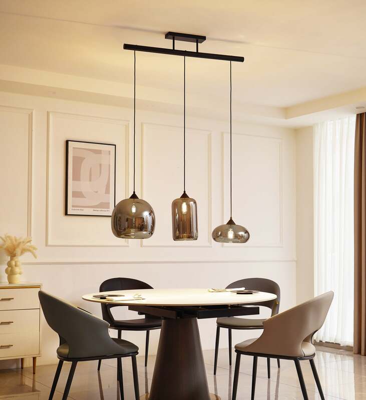 Lindby Arloris Pendellampe Pendelleuchte Lampe Leuchte 3 flammig Glasschirm 60W - 4251911743371