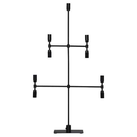 STAR TRADING Kerzenleuchter Twice Dekoleuchter E14 schwarz neunflammig 91 cm - 7391482048790