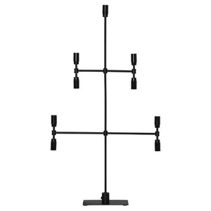 B-Ware STAR TRADING Kerzenleuchter Twice Dekoleuchter E14 schwarz neunflammig 91 cm