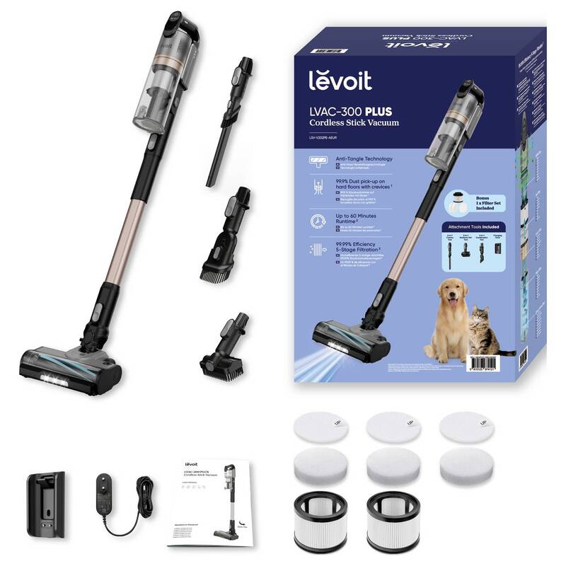Levoit Staubsauger Akkusauger LVAC-300 Plus 240W HEPA schwarz 110x25cm 3kg - 0810123674121