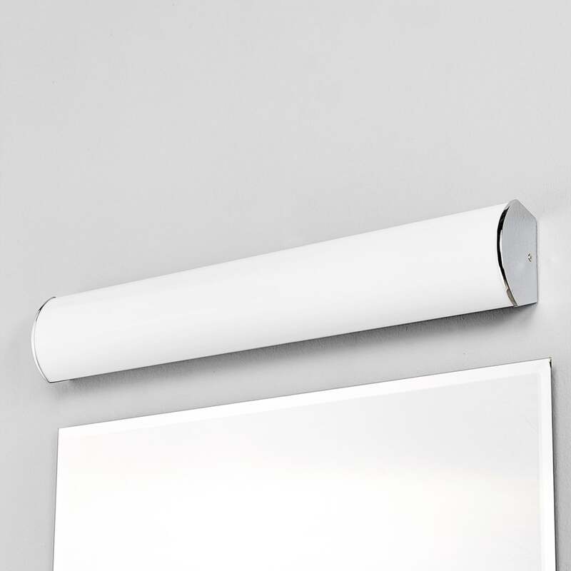 Lindby Wandleuchte Elanur LED Wandlampe Badezimmerleuchte chrom weiß 58cm IP44 - 6291106550504