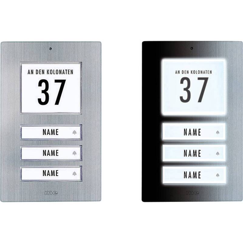 LED-Klingeltaster 3-Fam.-Haus Edelstahl mit Lichtsensor und einfacher Montage - 4250109135332