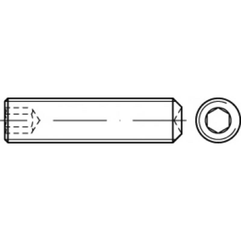 TOOLCRAFT TO-5415531 Gewindestift M6 Stift Ringschneide Innensechskant - 4053199766710