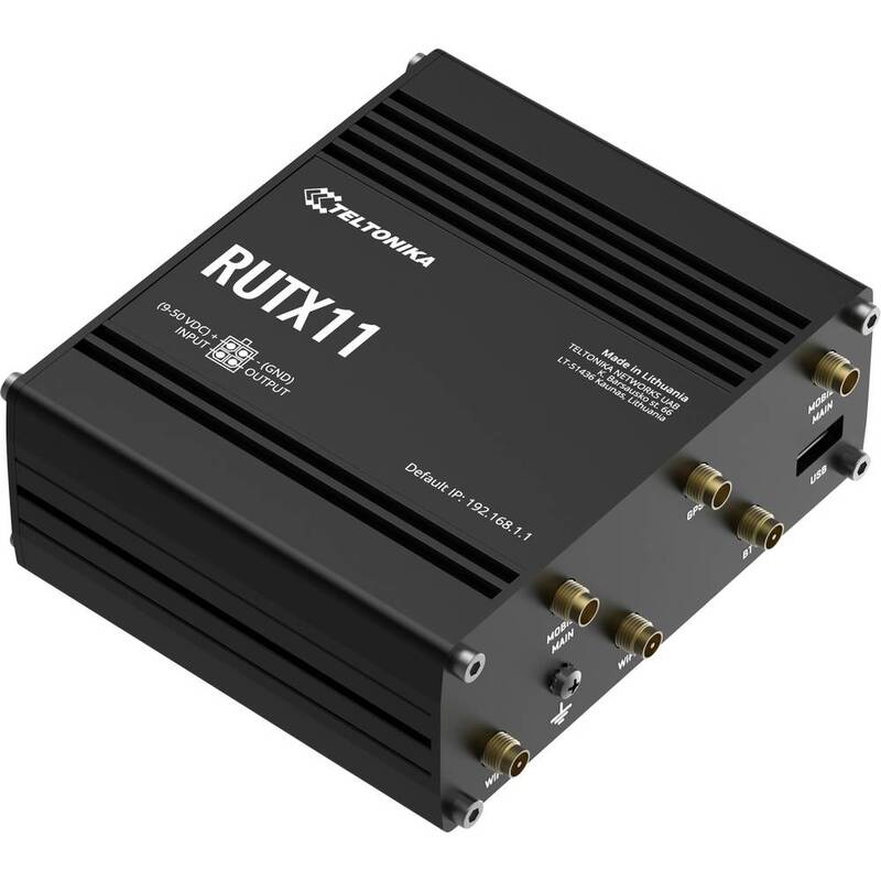 Teltonika Router Mobilfunknetz RUTX11 Netzwerkrouter Aluminium Schwarz LAN - 4779027312378