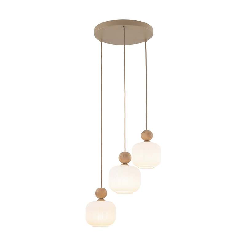 TK Lighting Pendelleuchte Ballo 3-flammig LED Hängelampe dimmbar weiß Ø35cm - 5906135110506