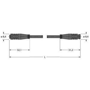 B-Ware Turck 6627155 Sensor-/Aktor-Steckverbinder konfektioniert Verbindungsleitung