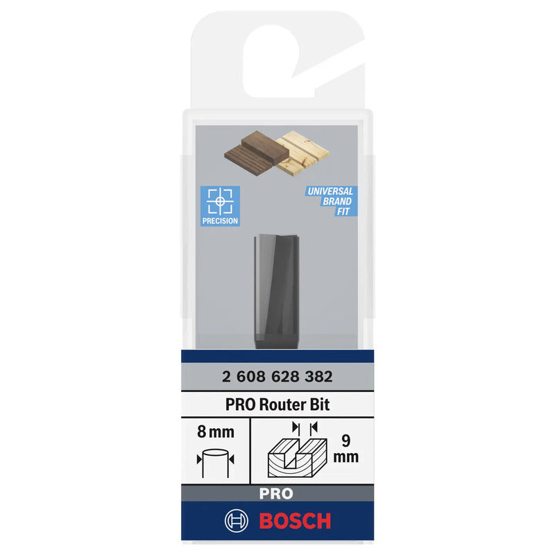 Bosch Nutfräser Hartmetall 51mm Ø9mm Schaftdurchmesser 8mm Fräser für Holz - 3165140358439