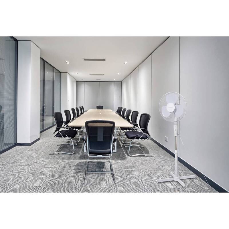 Sygonix Standventilator Ventilator Oszillierend Höhenverstellbar 50W Weiß Ø600mm - 4064161389530