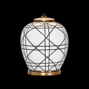 B-Ware PR Home New York Table Lamp, Black, Height 63 Cm, Ceramic