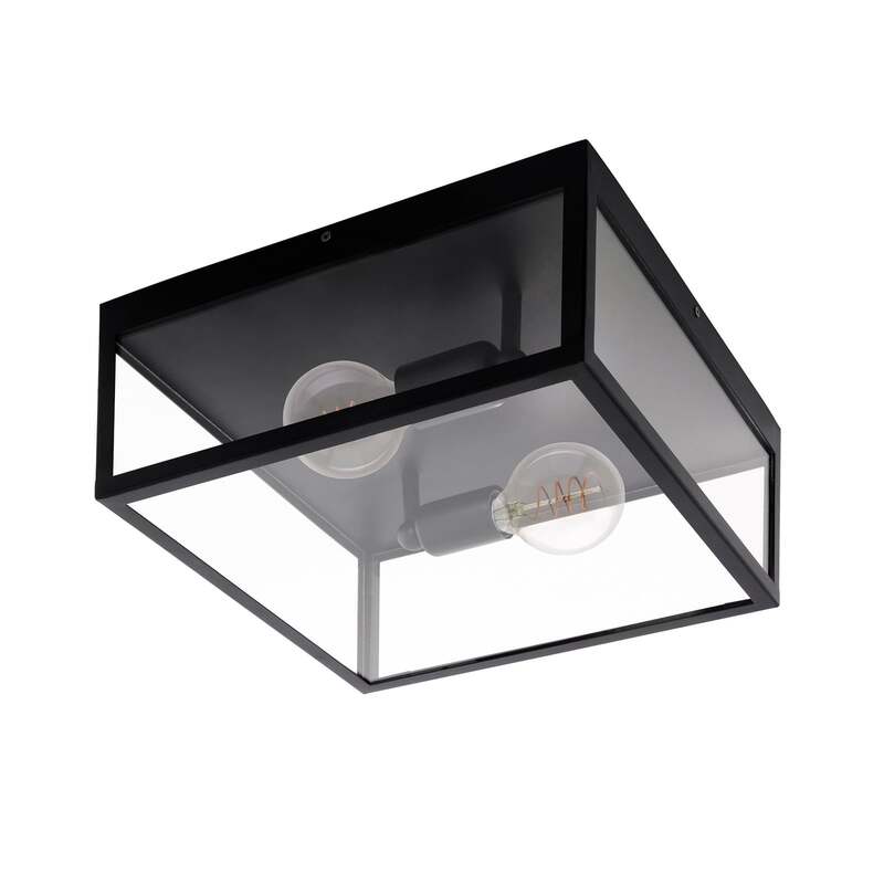 Eglo Eckige Deckenleuchte Charterhouse Deckenlampe Hängeleuchte Lampe schwarz - 9002759493929